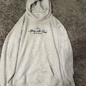 Hollister gray Hoodie with Blue Print